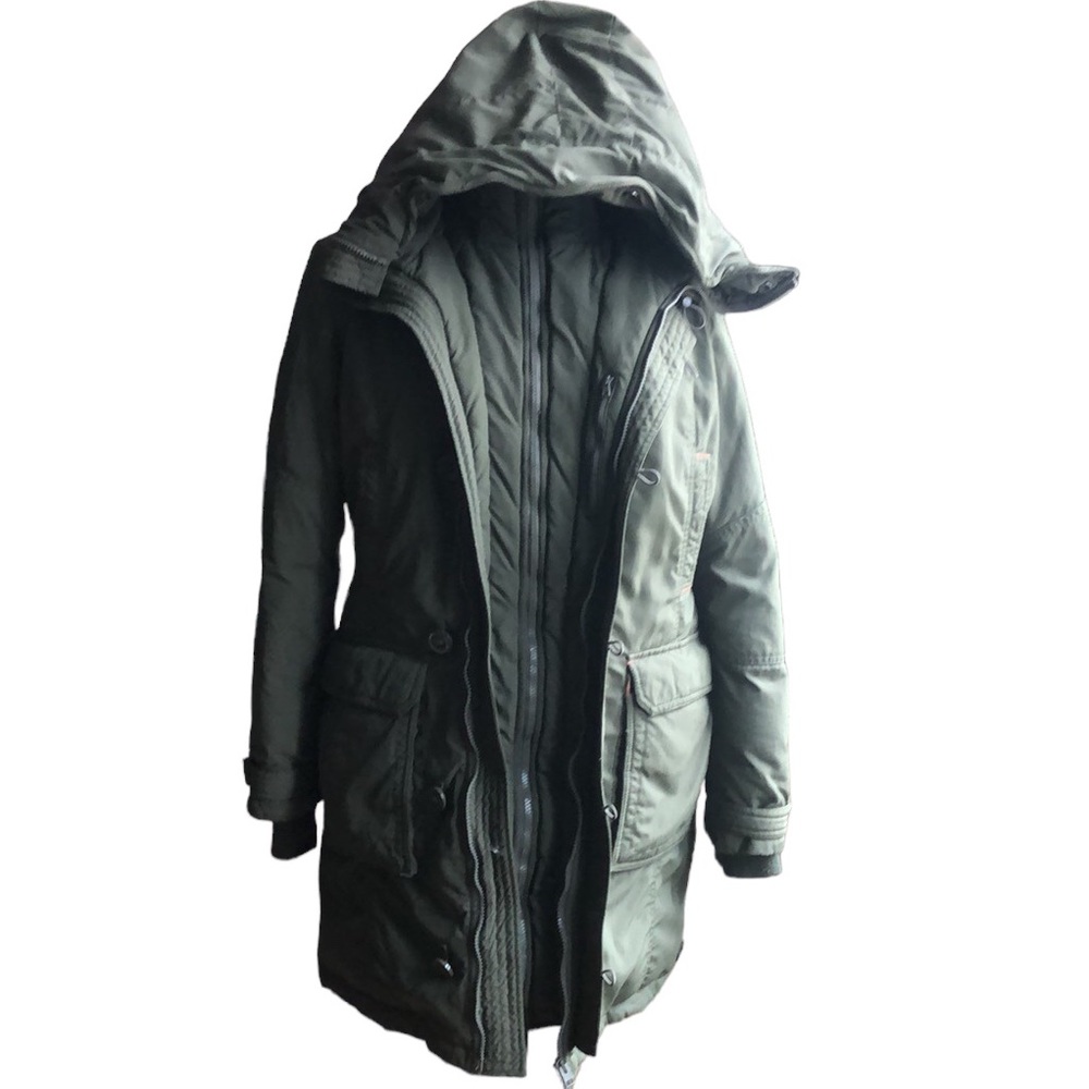 Roots | Green Down Puffer Coat